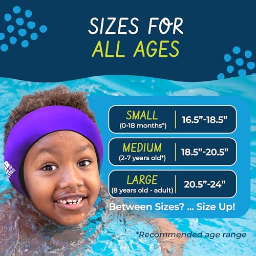 Ear Band-It Earvolution Ear Band-It Original Swimming Headband for Kids/Adults - Invented by Ear, Nose, and Throat Doctor- Durable Neoprene Maximizes Protection - Putty Buddies Sold Separately - Purple - Medium - Image 5
