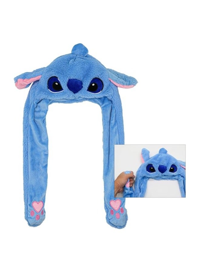 عام قبعة محبوبة للفتاة مع أذن الأرنب المتحركة الناعمة للشتاء، قبعة مصنوعة من الفرو الصغير، قبعة أرنب مناسبة للحزب المميز. - Image 3