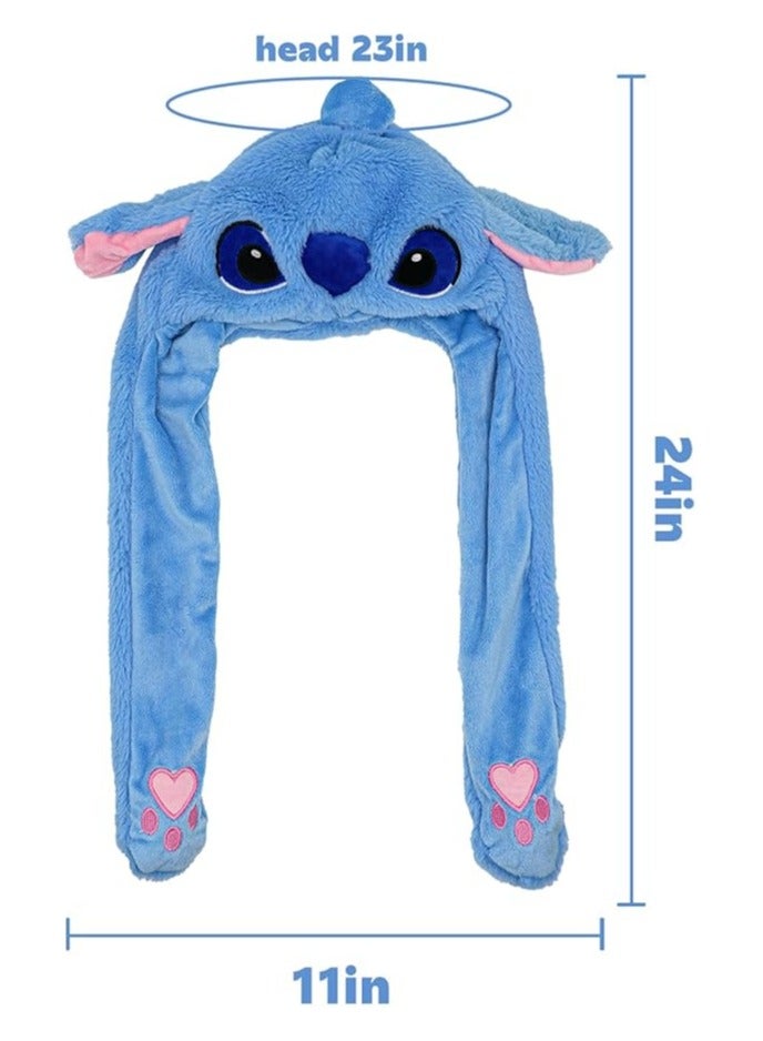 عام قبعة محبوبة للفتاة مع أذن الأرنب المتحركة الناعمة للشتاء، قبعة مصنوعة من الفرو الصغير، قبعة أرنب مناسبة للحزب المميز. - Image 2