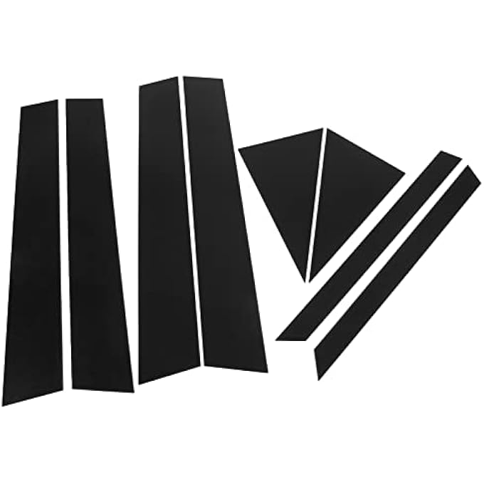 rayihni Door Window Cover Trim 8Pcs Door Window Pillar Trim Bright Black 4D Style Pc Replacement For Fx35 Fx45 20032008 - Image 2