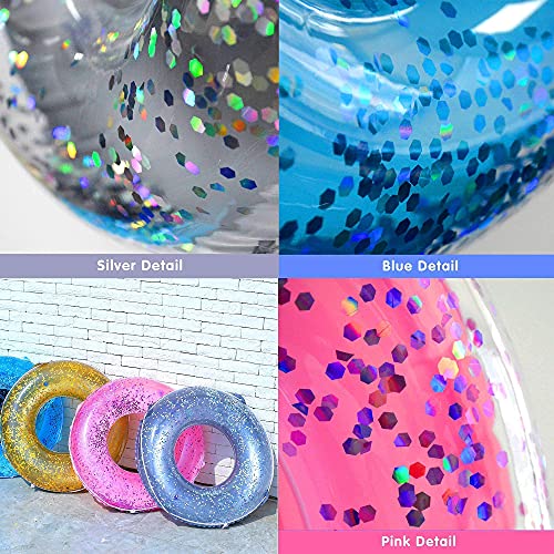 Animsco Pool Floats Kids 3 Pack, Inflatable Swim Rings for Kids Pool Tubes Toys, Pool Floats Ring Toys, Summer Beach Swimming Pool Floats Party Supplies + Patch&Tow Rope - Image 5