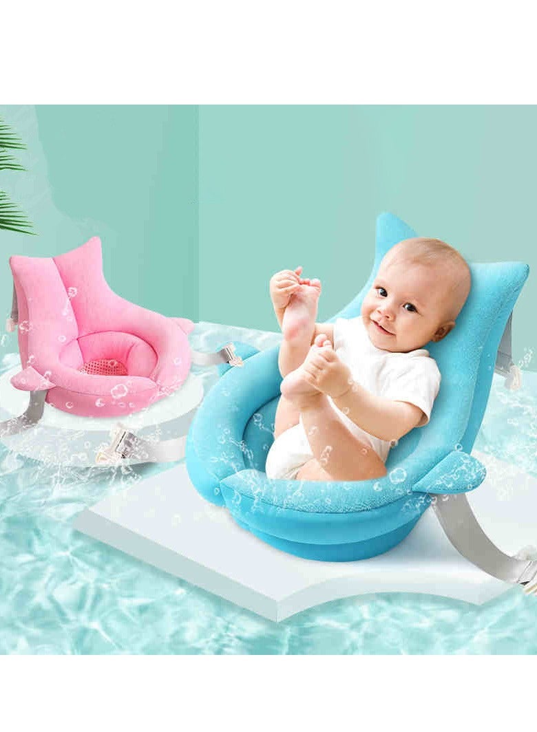 Zikra حوض استحمام للأطفال، تصميم محيطي خيالي، مقعد استحمام غير قابل للانزلاق، يجعل وقت استحمام الأطفال ممتعًا، موبي الأزرق - Image 3