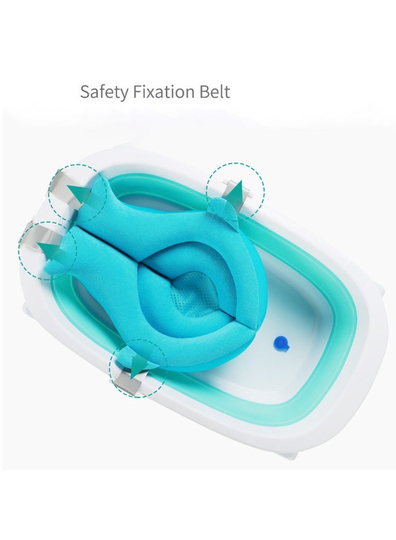 Zikra حوض استحمام للأطفال، تصميم محيطي خيالي، مقعد استحمام غير قابل للانزلاق، يجعل وقت استحمام الأطفال ممتعًا، موبي الأزرق - Image 4