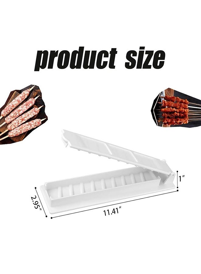 Bbq Tools, Kebab Maker for Skewers,Mini Plastic Kebab Press Mould,Form Your Kebab Like a Traditional Chefs Handmade Kebab,(White)  - Image 2