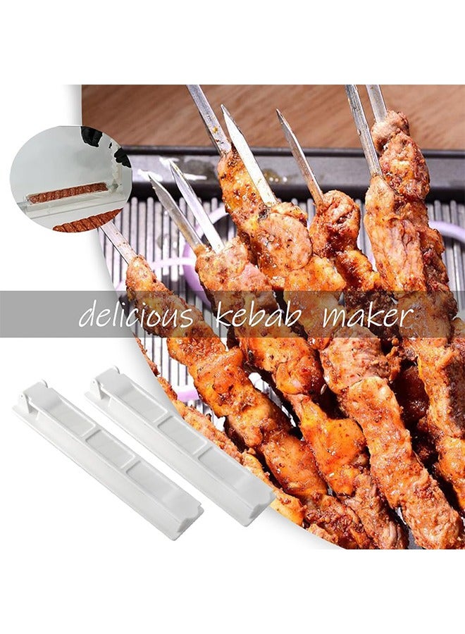 Bbq Tools, Kebab Maker for Skewers,Mini Plastic Kebab Press Mould,Form Your Kebab Like a Traditional Chefs Handmade Kebab,(White)  - Image 4