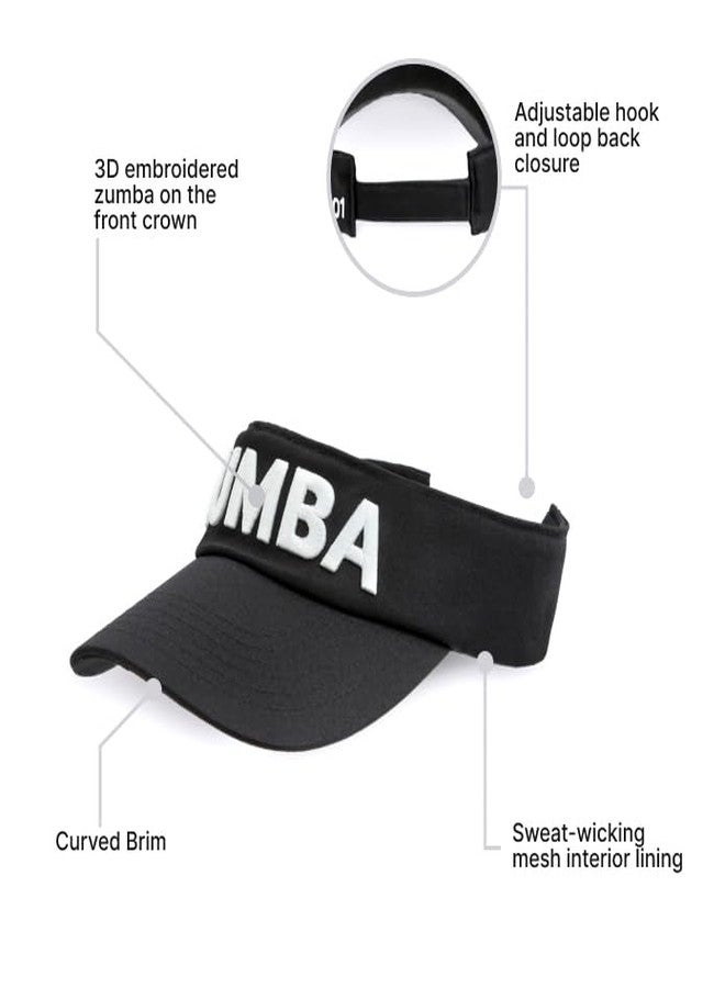 ZUMBA Womens Visor - Lightweight, Breathable Sun Visor Hats for Women - Black - Perfect for Fitness, Running, Ladies Golf Hat & Outdoor Activities - Image 5