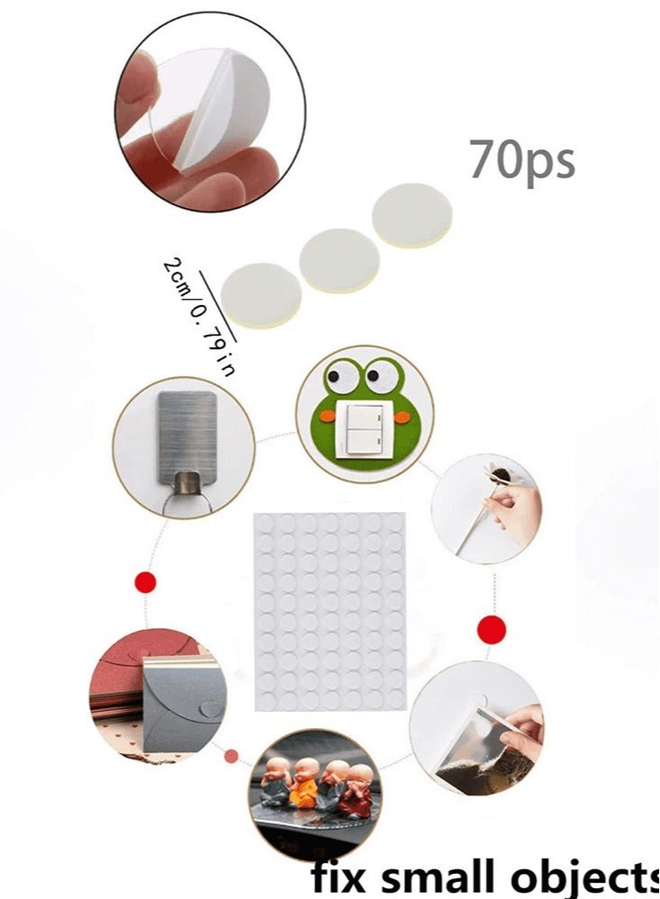Generic Strong double sided circular adhesive tape stickers suitable for all kinds of adhesive use without affecting the appearance of the item 70 pcs  - Image 4