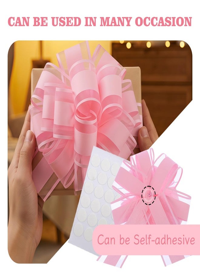 FORBINBO 20 Pcs Pull Bows for Gift Wrapping,6 Inches Gift Bows with Ribbon for Wedding, Valentines Day, Birthday, Anniversary, Florist Packaging ，Flower Bouquets and Basket (Baby Pink - Image 4