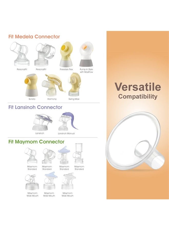 Maymom MyFit 23mm Medium Two-Piece Design Breastshield, Compatible with Medela Breast Pump; Ideal for HandsFree Bra; Not Original PersonalFit Flex Breast Shield, Not Original Freestyle Pump Parts, 2pc - Image 4