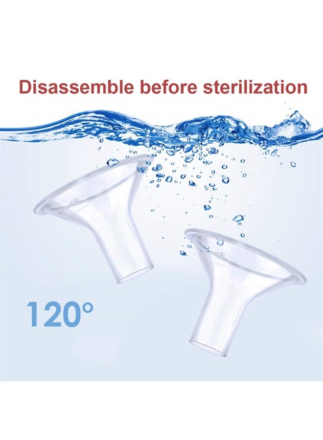 Maymom MyFit 23mm Medium Two-Piece Design Breastshield, Compatible with Medela Breast Pump; Ideal for HandsFree Bra; Not Original PersonalFit Flex Breast Shield, Not Original Freestyle Pump Parts, 2pc - Image 5