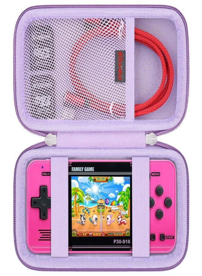 Elonbo Carrying Case for WELLST·G/TaddToy/Beijue/FAMILY POCKET/CCTU/X-JOYKIDS/GREENCREEK/Beico/KAVOYI/GuaiyeyeAP/TEBIYOU Handheld Game Console, Portable Electronic Gaming Player Bag, Purple - Image 1