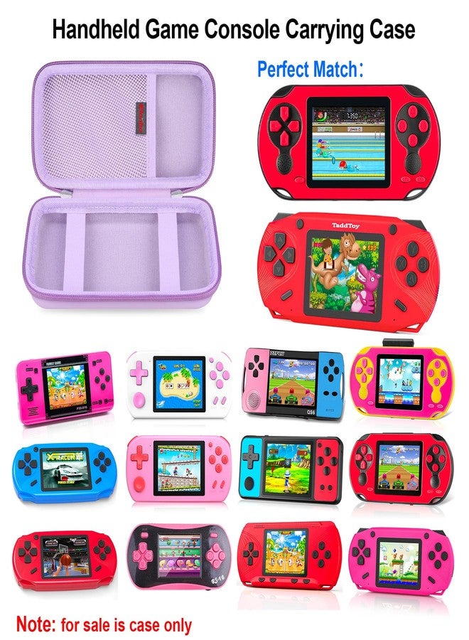 Elonbo Carrying Case for WELLST·G/TaddToy/Beijue/FAMILY POCKET/CCTU/X-JOYKIDS/GREENCREEK/Beico/KAVOYI/GuaiyeyeAP/TEBIYOU Handheld Game Console, Portable Electronic Gaming Player Bag, Purple - Image 2