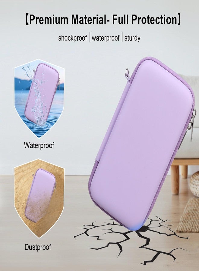 Elonbo Carrying Case for WELLST·G/TaddToy/Beijue/FAMILY POCKET/CCTU/X-JOYKIDS/GREENCREEK/Beico/KAVOYI/GuaiyeyeAP/TEBIYOU Handheld Game Console, Portable Electronic Gaming Player Bag, Purple - Image 5