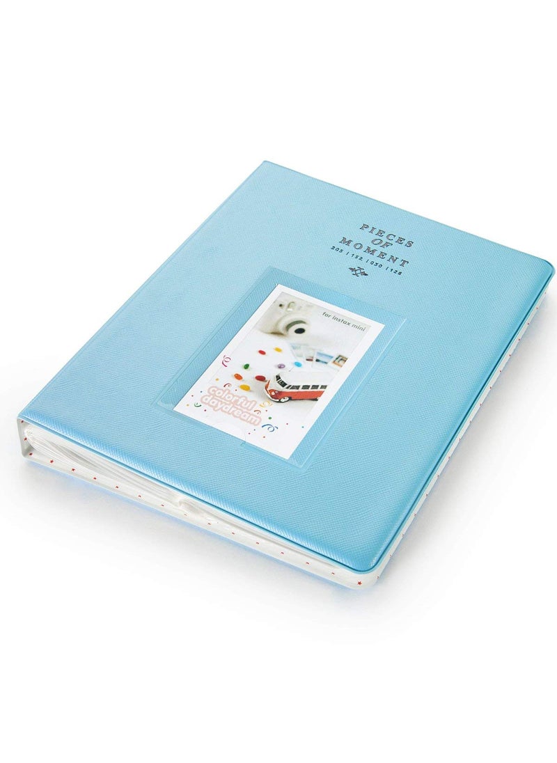ZIKKON ZIKKON 128 Pockets Photo Album for Fujifilm Instax Mini 12 11 9 8 90 99 Evo Liplay Instant CameraMini Link Printer Polaroid Snap Touch PIC300 Z2300 Mint Zip Instant Camera Printer Blue  - Image 3