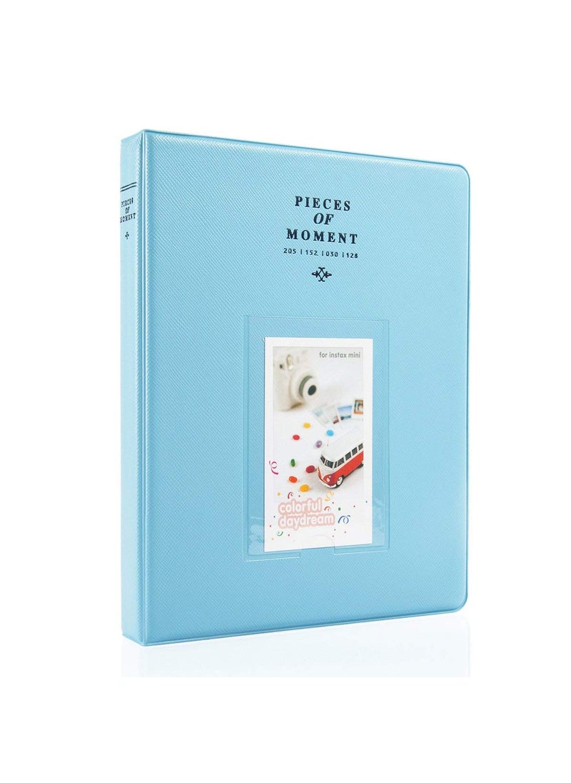 ZIKKON ZIKKON 128 Pockets Photo Album for Fujifilm Instax Mini 12 11 9 8 90 99 Evo Liplay Instant CameraMini Link Printer Polaroid Snap Touch PIC300 Z2300 Mint Zip Instant Camera Printer Blue  - Image 1
