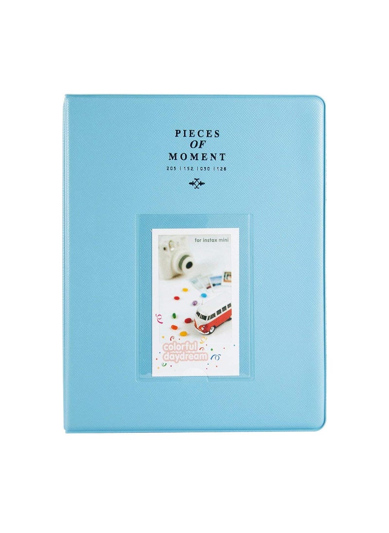 ZIKKON ZIKKON 128 Pockets Photo Album for Fujifilm Instax Mini 12 11 9 8 90 99 Evo Liplay Instant CameraMini Link Printer Polaroid Snap Touch PIC300 Z2300 Mint Zip Instant Camera Printer Blue  - Image 2