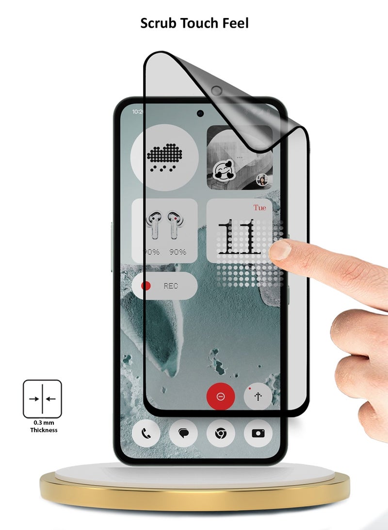 Wtech Nothing CMF Phone 2 Pro 5G 2025 Premium Nano Ceramic Full Glue Full Cover Matte Flexible Screen Protector (MSCNMN) - Clear/Black - Image 3