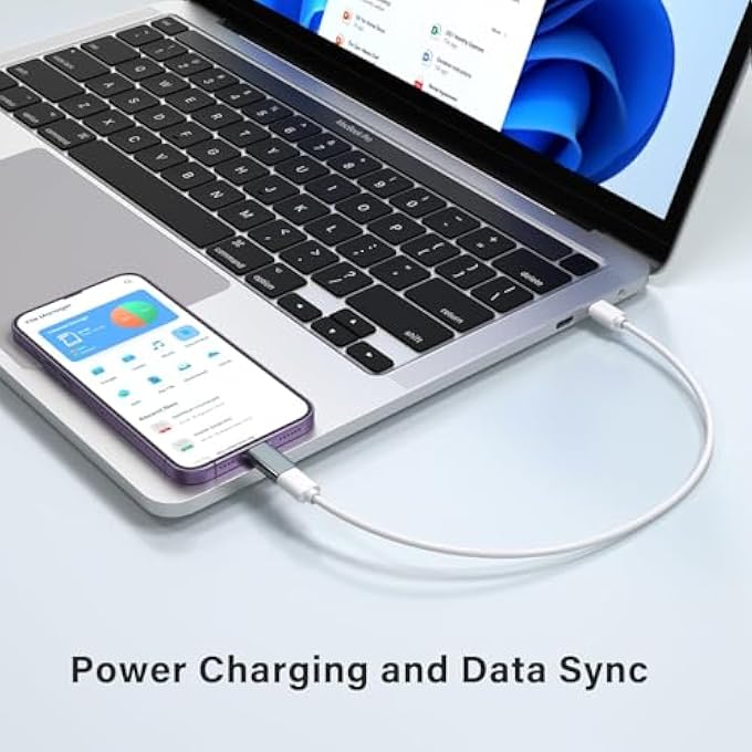 rayihni USB C TYPE C TO LIGHTNING ADAPTER （2 PACK） 3A 27W FAST CHARGING SUPPORT DATA SYNC,LIGHTNING TO USB TYPE C CABLE ADAPTER FOR IPHONE/IPAD/FOR AIRPODS,WITH ANTI-LOST LOOP,NOT FOR AUDIO/OTG - Image 3