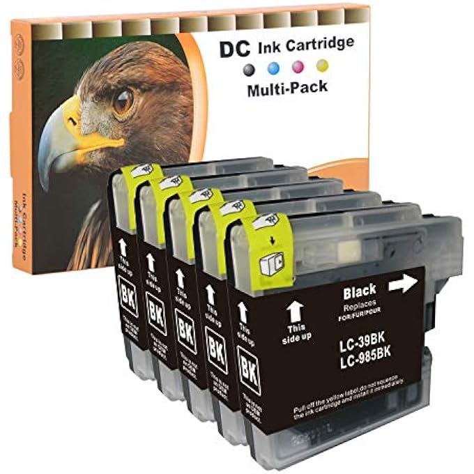 5 X 15ML BLACK PRINTER CARTRIDGES COMPATIBLE WITH BROTHER LC-985 BK XL BROTHER MFC-J 280 W MFC-J 410 SERIES MFC-J 415 W DCP-J 125 DCP-J 140 W DCP-J 315 W DCP-J 315 X DCP-J 415 DCP-J 5 DCP-J 5 15 W - Image 2