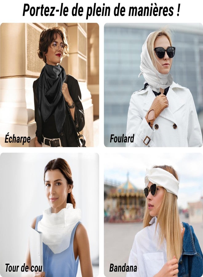 وشاح حريري 100% من توتاكو للنساء (07-أزرق) - Image 3