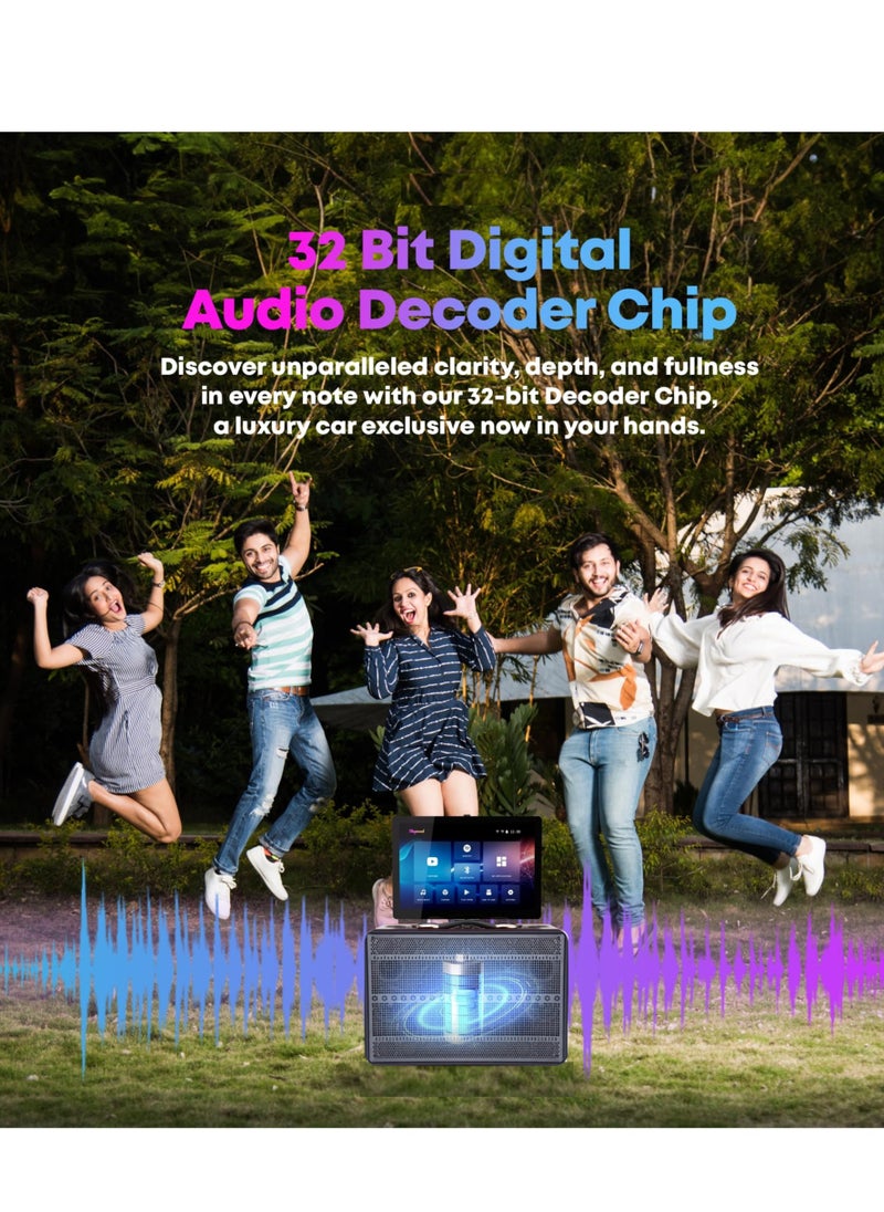 FlashHawk - Smart Karaoke Machine - with Lyrics Display and 2 Wireless Microphone, Professional Karaoke System, 600W Peak Power, 9000mAh Power, Karaoke Speaker for Any Occasion - Image 1