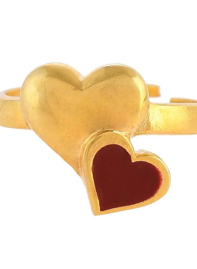 VOYLLA Valentine's Day Collection Bonded Hearts Ring