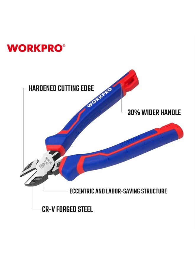 WorkPro WP231066 Side Cutter Pliers – 7 in (180 mm) CR-V Edge - Image 4