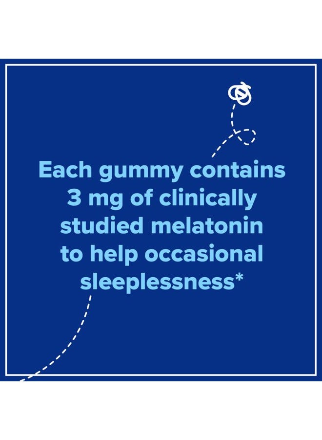 Zarbee's Melatonin Gummies 3mg Sleep Supplement to Promote Peaceful Sleep, Natural Mixed Fruit Flavor, Adults Gummy Age 12 Up, 60 Count - Image 3