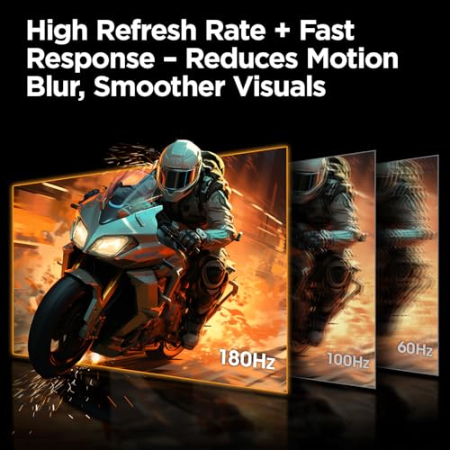 KOORUI 24" Gaming Monitor,180Hz 1ms Fast IPS Monitor, 1440P HDR400 Display, 90% DCI-P3 Color Gamut, Adaptive Sync, Slim Frame, VESA Mountable, HDMI 2.0, DP 1.4, G2421V - Image 3