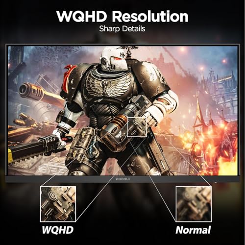 KOORUI 24" Gaming Monitor,180Hz 1ms Fast IPS Monitor, 1440P HDR400 Display, 90% DCI-P3 Color Gamut, Adaptive Sync, Slim Frame, VESA Mountable, HDMI 2.0, DP 1.4, G2421V - Image 5