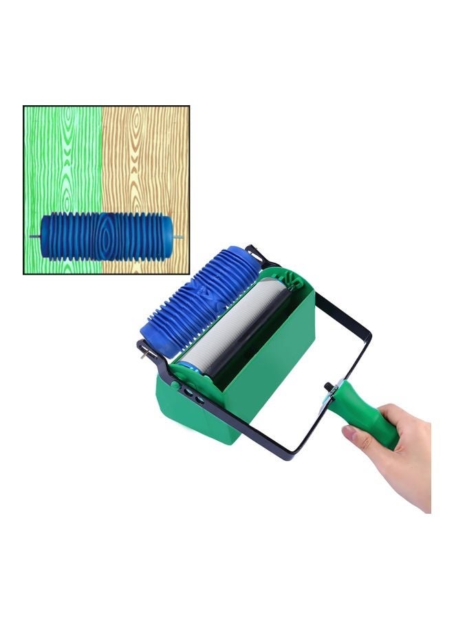 NIBEMINENT Wood Graining Wall Painting Roller Blue 15centimeter - Image 3