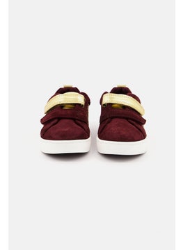 clarks Toddlers Unisex Wide Fit Velcro Closure Shoes, Maroon  - Image 3