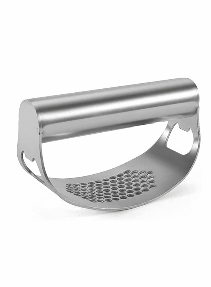 Professional Stainless Steel Garlic Press and Mincer Ergonomic 2in1 Garlic Crusher for Easy Cooking Extracts Maximum Flavor - Image 1