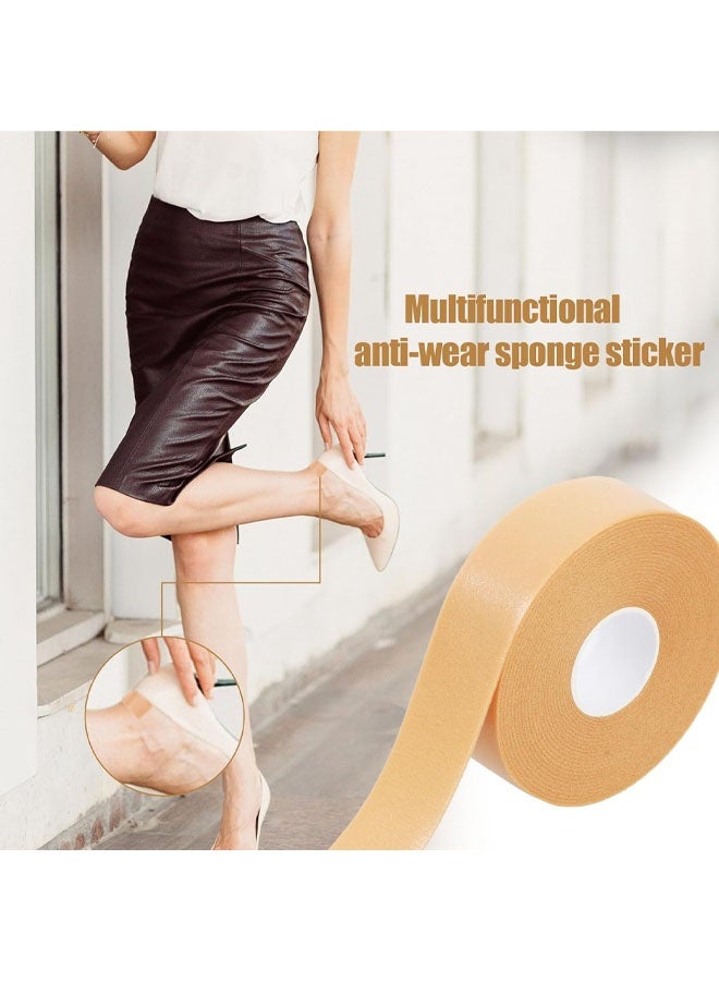 2 Rolls Tape Adhesive Pads Blister Prevention Tape, Anti-wear Heel Pads Foam Tapes, Patches for Pointe Shoes Foot Heel Toe Protector Pad Waterproof Bandages Prevention Skin Feet Chafing - Image 3