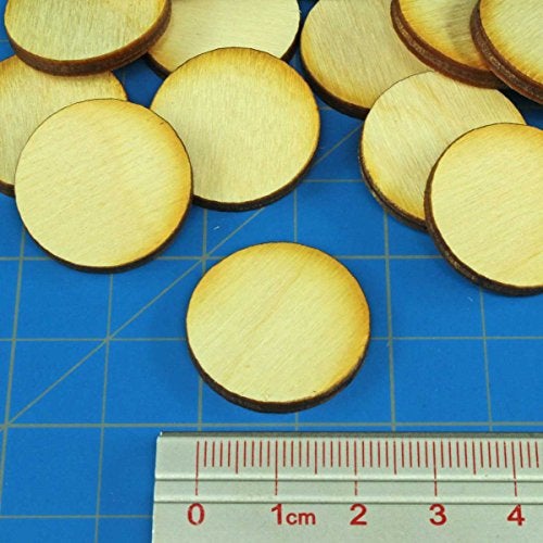 LITKO Miniature Base Set | Role-Playing Games | Laser-Cut 3mm Plywood | 3mm Baltic Birch Plywood | 25 Pack | Circular (25mm) - Image 3