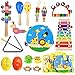 INLAIER Kids Musical Instruments Set 20 Pcs Toddler Wooden Percussion Instruments for Baby Children with Tambourine Xylophone Maracas Preschool Musical Toys Set for Boys and Girls with Carrying Bag - Image 4