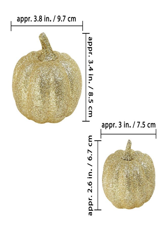 وينلين مجموعة وينلين من 12 قطعة من القرع الصناعي اللامع بلون الشمبانيا، قرع صغير مزخرف، قرع حصاد، قرع إسفنجي، مناسب لفصل الخريف، حفلات الزفاف، حفلات استقبال المولود، عيد الشكر، الهالوين، حفلات الأعياد، ديكور طاولة المدفأة - Image 2