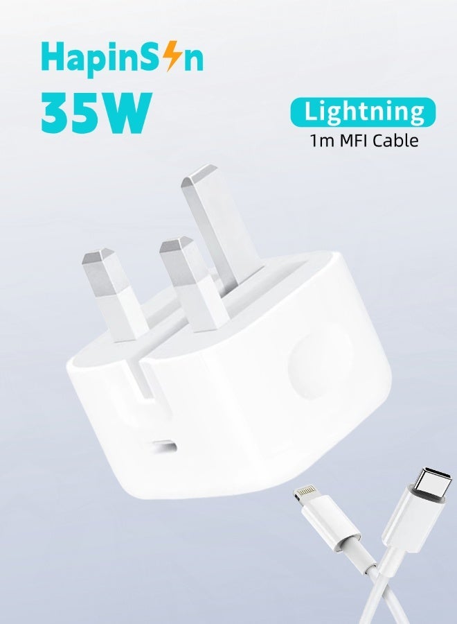 hapinsyn Hapinsyn iPhone Fast Charger usb-c Power Plug Wall Fast Charger Adapter With 1m Lightning white 35w ZC048EEC8FC4B62504D7DZ