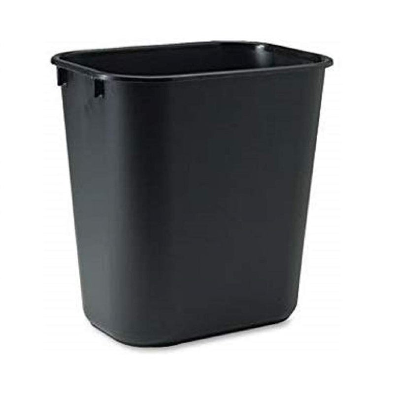 Rubbermaid سلة مهملات بلاستيكية مستطيلة من روبيرمايد التجارية 295500BK بسعة 3.12 جالون باللون الأسود - Image 1
