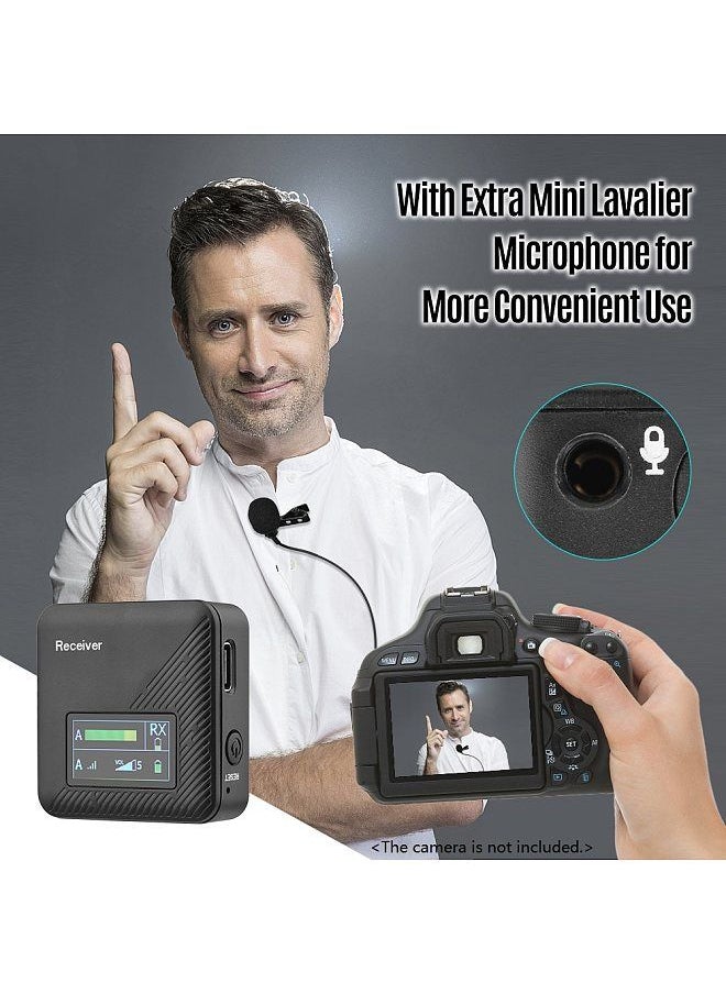Generic - 2.4G Mini Wireless Lavalier Microphone System 2 Transmitters 1 Receiver Omnidirectional Mic with Storage Case for Camera Smartphone Vlog Video Recording Interview Streaming - Image 1
