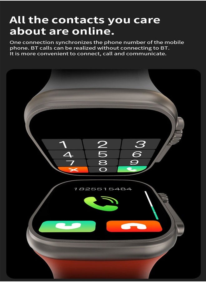 Generic i8 ULTRA MAX Smart Watch Series 8 With Full Screen Works With The Android And IOS System Quick Response With Calling Function Black  - Image 3