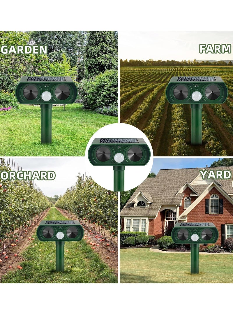 HomarKet 2 Pack Ultrasonic Animal Repellent Outdoor Solar Animal Repeller Waterproof with PIR Sensor & LED Red Lights Animal Deterrent to Keep Deer Bird Cat Dog Mouse Fox Out of Garden Yard  - Image 4