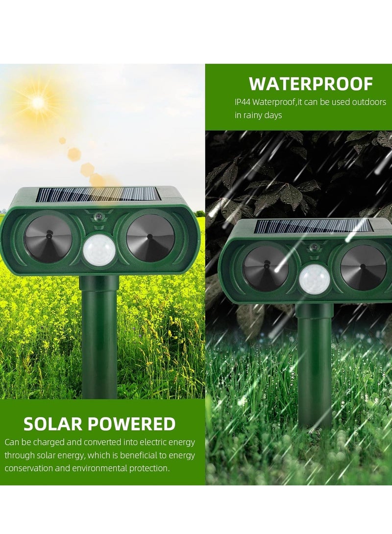 HomarKet 2 Pack Ultrasonic Animal Repellent Outdoor Solar Animal Repeller Waterproof with PIR Sensor & LED Red Lights Animal Deterrent to Keep Deer Bird Cat Dog Mouse Fox Out of Garden Yard  - Image 3