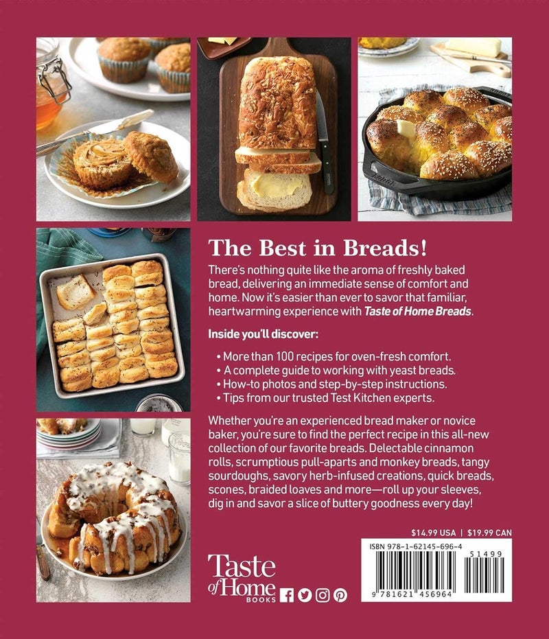 Taste of Home Breads: 100 Recipes for Oven-Fresh Loaves, Rolls, Biscuits, and More - Spiral-Bound, Baking for All Skill Levels (Taste of Home Baking) - Image 2