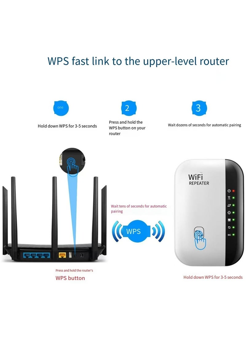 Generic WiFi Range extender Universal wireless dual band router 2.4GHz built-in wall receiver repeater Home broadband Ethernet hotspot coverage AP mode  - Image 3