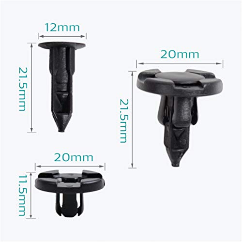 Lantee 20 Pcs Universal Fender Push Type Retainers Clips Fit for Nissan 01553-09321 - Image 3