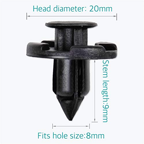 Lantee 20 Pcs Universal Fender Push Type Retainers Clips Fit for Nissan 01553-09321 - Image 2
