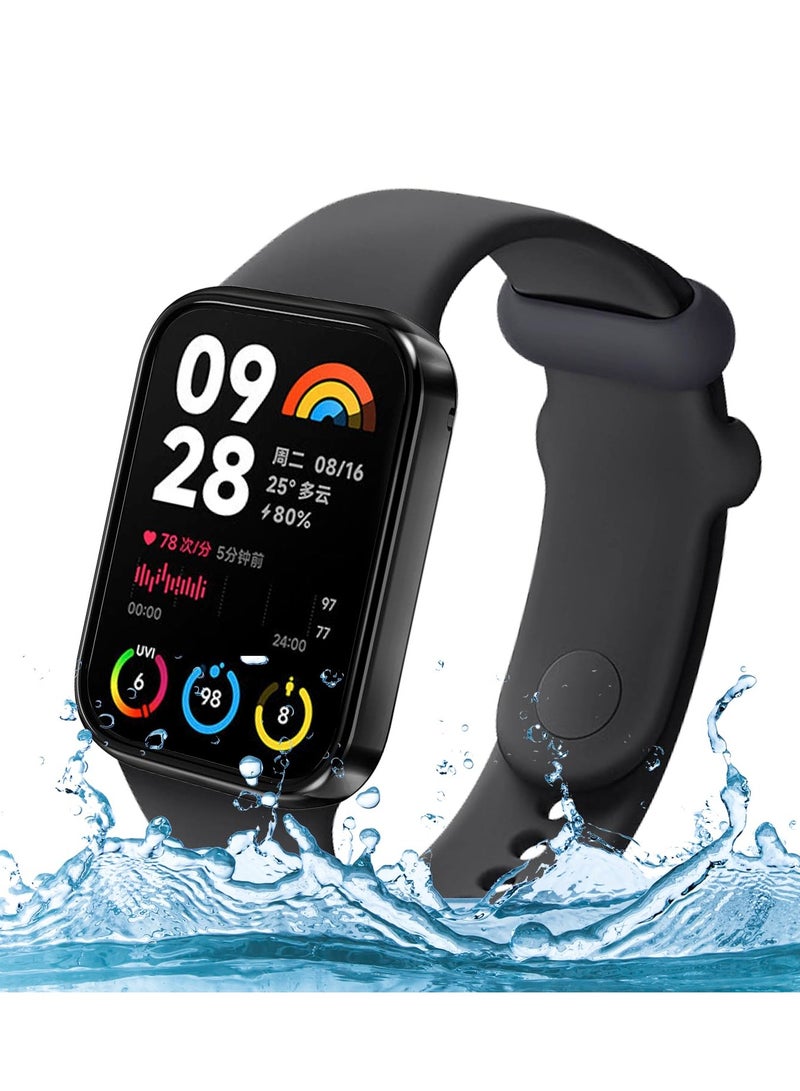 Excefore Compatible with Xiaomi Mi Band 8 Pro Case with Screen Protector, Soft TPU Slim Full Coverage, 360° All-Round Protective Ultra Thin Protective PC Case Cover for mi Band 8 Pro, 2 Pcs  - Image 5