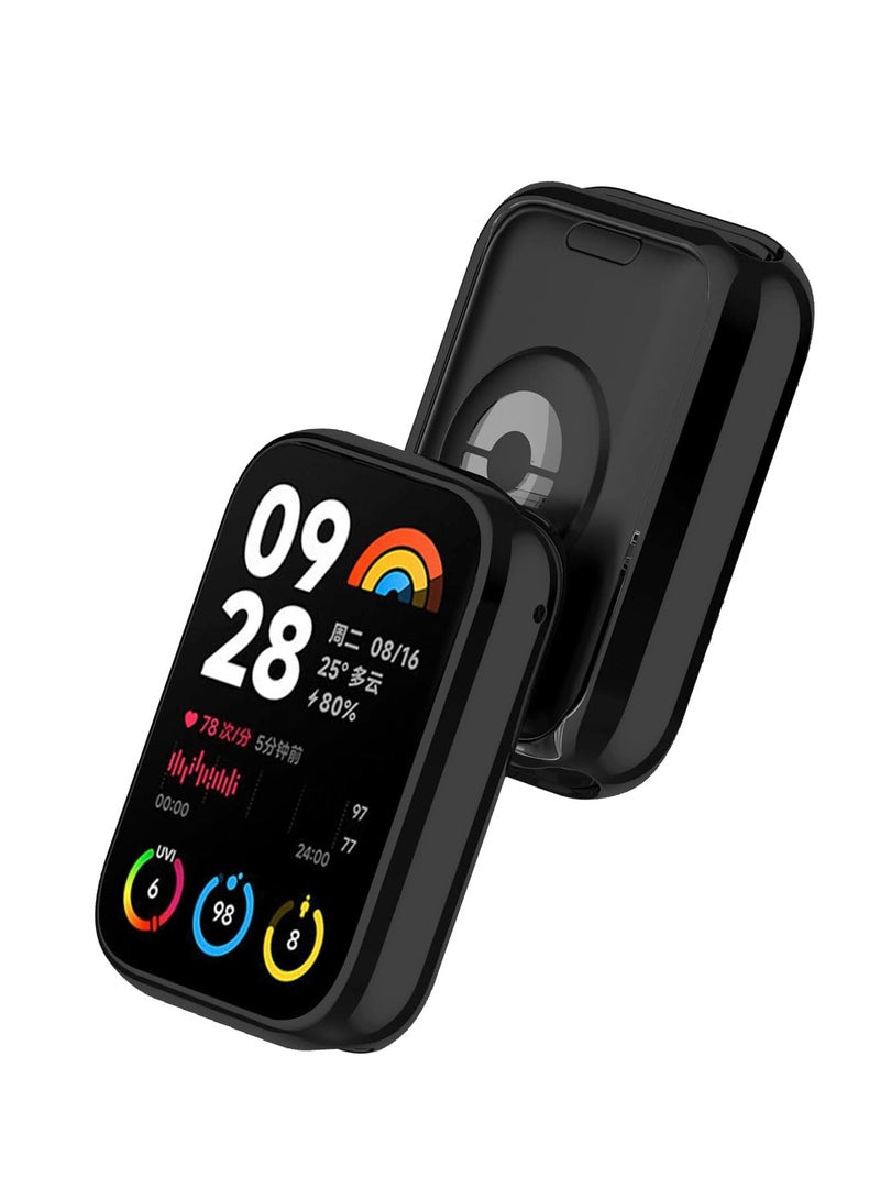 Excefore Compatible with Xiaomi Mi Band 8 Pro Case with Screen Protector, Soft TPU Slim Full Coverage, 360° All-Round Protective Ultra Thin Protective PC Case Cover for mi Band 8 Pro, 2 Pcs  - Image 3
