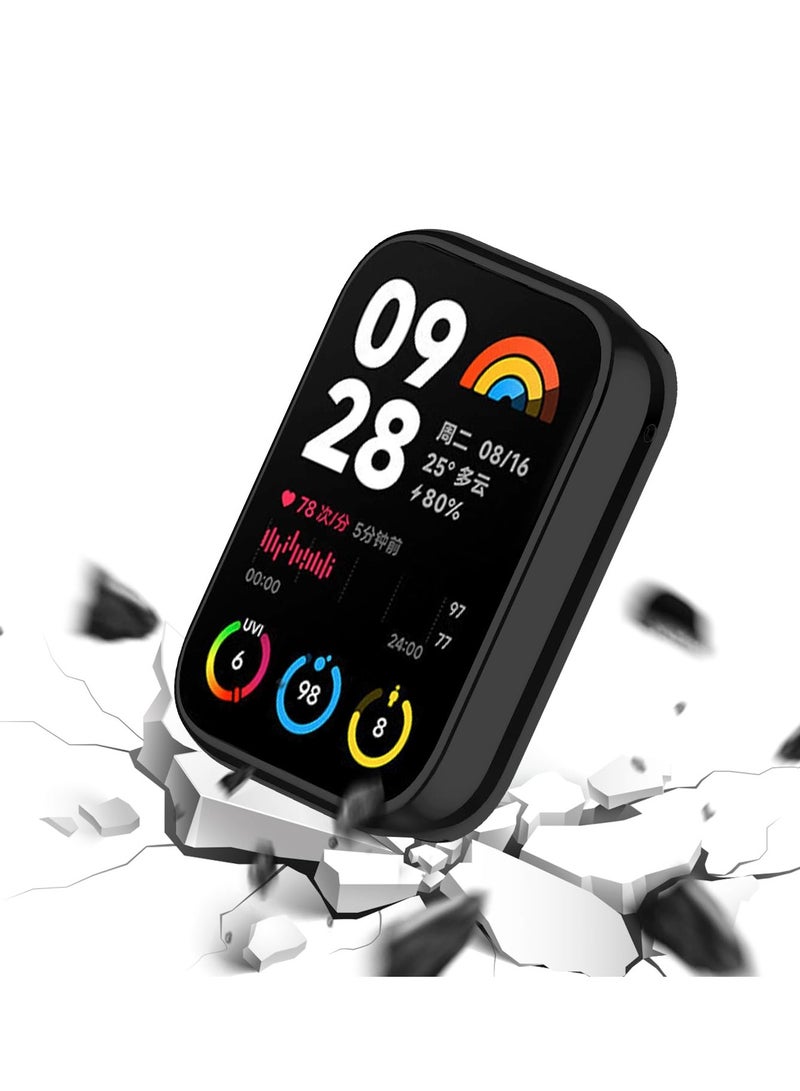 Excefore Compatible with Xiaomi Mi Band 8 Pro Case with Screen Protector, Soft TPU Slim Full Coverage, 360° All-Round Protective Ultra Thin Protective PC Case Cover for mi Band 8 Pro, 2 Pcs  - Image 4